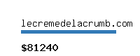 lecremedelacrumb.com Website value calculator