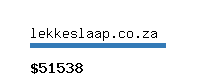lekkeslaap.co.za Website value calculator