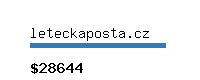 leteckaposta.cz Website value calculator