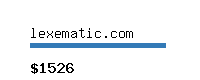 lexematic.com Website value calculator