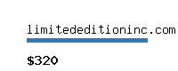 limitededitioninc.com Website value calculator