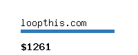 loopthis.com Website value calculator