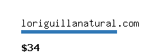 loriguillanatural.com Website value calculator