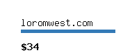 loromwest.com Website value calculator