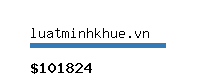 luatminhkhue.vn Website value calculator