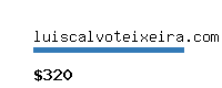 luiscalvoteixeira.com Website value calculator