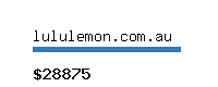 lululemon.com.au Website value calculator