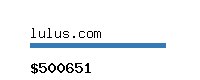 lulus.com Website value calculator