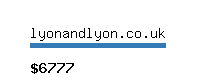 lyonandlyon.co.uk Website value calculator