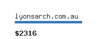 lyonsarch.com.au Website value calculator