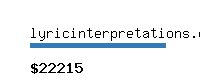 lyricinterpretations.com Website value calculator