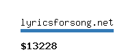 lyricsforsong.net Website value calculator