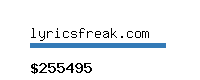 lyricsfreak.com Website value calculator