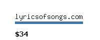 lyricsofsongs.com Website value calculator