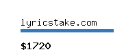 lyricstake.com Website value calculator