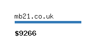 mb21.co.uk Website value calculator