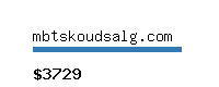 mbtskoudsalg.com Website value calculator