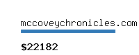 mccoveychronicles.com Website value calculator