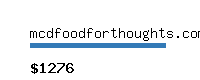 mcdfoodforthoughts.com Website value calculator