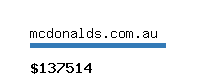 mcdonalds.com.au Website value calculator