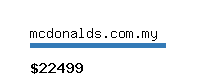 mcdonalds.com.my Website value calculator