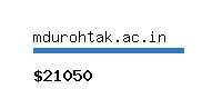 mdurohtak.ac.in Website value calculator