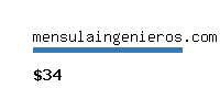 mensulaingenieros.com Website value calculator