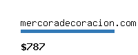 mercoradecoracion.com Website value calculator