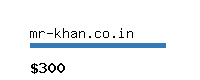 mr-khan.co.in Website value calculator