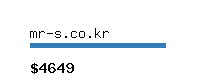 mr-s.co.kr Website value calculator