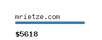 mrietze.com Website value calculator