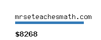 mrseteachesmath.com Website value calculator