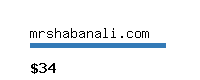 mrshabanali.com Website value calculator