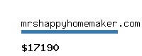 mrshappyhomemaker.com Website value calculator