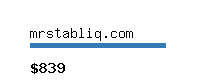 mrstabliq.com Website value calculator
