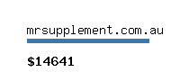 mrsupplement.com.au Website value calculator