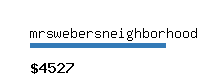 mrswebersneighborhood.com Website value calculator