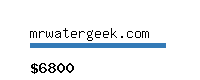 mrwatergeek.com Website value calculator