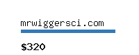 mrwiggersci.com Website value calculator
