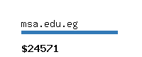 msa.edu.eg Website value calculator