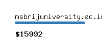 msbrijuniversity.ac.in Website value calculator