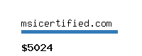 msicertified.com Website value calculator