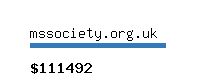 mssociety.org.uk Website value calculator