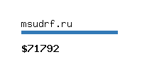 msudrf.ru Website value calculator