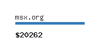 msx.org Website value calculator