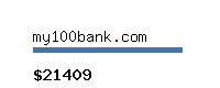 my100bank.com Website value calculator