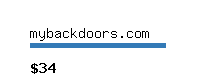 mybackdoors.com Website value calculator