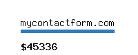mycontactform.com Website value calculator
