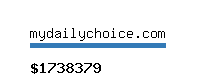 mydailychoice.com Website value calculator