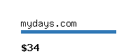 mydays.com Website value calculator